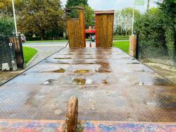 TWIN AXLE DRAG TRAILER * 23 FOOT LONG * C/W HYDRAULIC RAMPS *VIDEO*