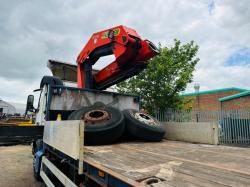 VOLVO FM7-12 FLAT BED LORRY*C/W PALFINGER PK23080 CRANE*VIDEO*