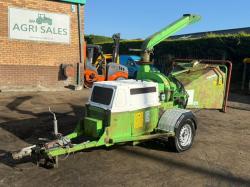 GREEN MECH TOWABLE WOOD CHIPPER*C/W ISUZU ENGINE*VIDEO*