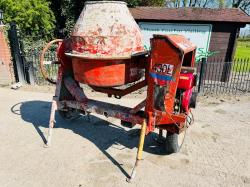 SUPER MIX 470L SINGLE AXLE CEMENT MIXER C/W YANMAR ENGINE 