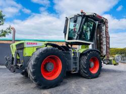 CLAAS XERION 3300 TRACTOR*C/W DEMOUNTABLE CLAAS 3300 TRIPLE MOWERS*VIDEO*