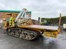 TRACKED FLATBED CARRIER*C/W HIAB CRANE*VIDEO*