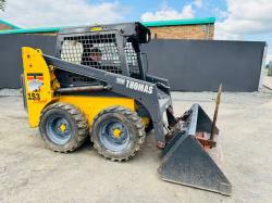 THOMAS 153 MUSCLE SKIDSTEER*C/W BUCKET AND BAIL SPIKE*YEAR 2008*VIDEO*