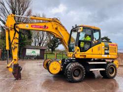 KOMATSU PW160ES-7K 4WD WHEELED EXCAVATOR C/W QUICK HITCH & RAILWAY GEAR *VIDEO*