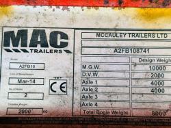 MCCAULEY A2FB10 FARM TRAILER*CHOICE OF 7*YEARS 2014/2015*VIDEO*