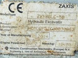 HITACHI ZAXIS ZX180LC-5B EXCAVATOR*YEAR 2014*C/W QUICK HITCH & BUCKET*VIDEO*