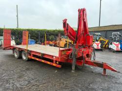 HERBST 19 TONNE TWIN AXLE TRAILER*C/W BONFIGLIOLI P10200 CRANE*VIDEO*