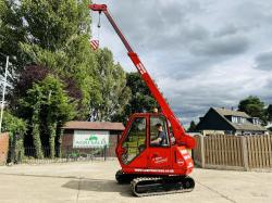 SMC CX220 TRACKED CRANE C/W HYDRAULIC PUSH OUT BOOM & LIFTING HOOK * VIDEO *