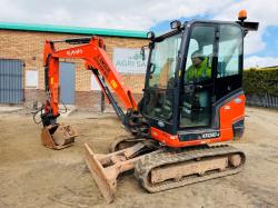 KUBOTA KX030-4 EXCAVATOR*C/W TILT BUCKET*2296 HOURS*YEAR 2019*VIDEO*