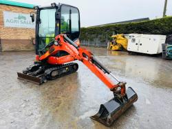 KUBOTA KX016-4 EXCAVATOR*C/W BUCKET*YEAR 2013*2212 HOURS*VIDEO*