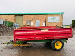 MARSHALL S4 TIPPING TRAILER*C/W DROP DOWN SIDES*VIDEO*