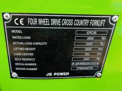 *NEW*UNUSED*JQ POWER CPC35 4WD ROUGH TERRAIN FORKLIFT*YEAR 2025*VIDEO*