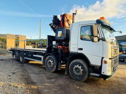 VOLVO FM 8X4 BEAVER TAIL LORRY*CRANE REMOVED*VIDEO*