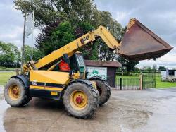 CATERPILLAR TH62 4WD TELEHANDLER *AG-SPEC* C/W BUCKET & TINES *VIDEO*