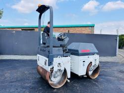 BENFORD TV1300 DOUBLE DRUM VIBRATING ROLLER*C/W SAFETY FRAME*VIDEO*
