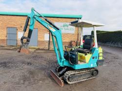 YANMAR B12 RUBBER TRACKED MINI EXCAVATOR*C/W BUCKET*VIDEO*