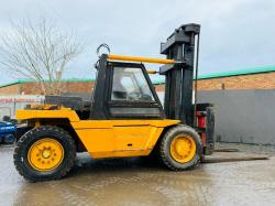 DCH DOH 12 TONNE 2 STAGE MAST LIFT *C/W 8FT TINES*VIDEO*