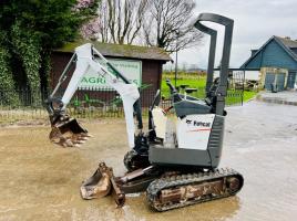 BOBCAT E10 TRACKED EXCAVATOR *YEAR 2016, 2075 HOURS* C/W EXPANDING TRACKS *VIDEO*