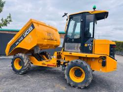JCB 7FT 7 TONNE STRAIGHT TIP DUMPER*READING 1128 HOURS*YEAR 2018*VIDEO*