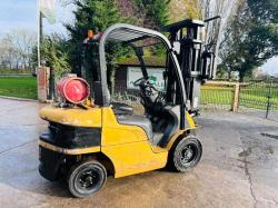 CATERPILLAR GR25N CONTAINER SPEC FORKLIFT C/W 3 STAGE MAST *VIDEO*